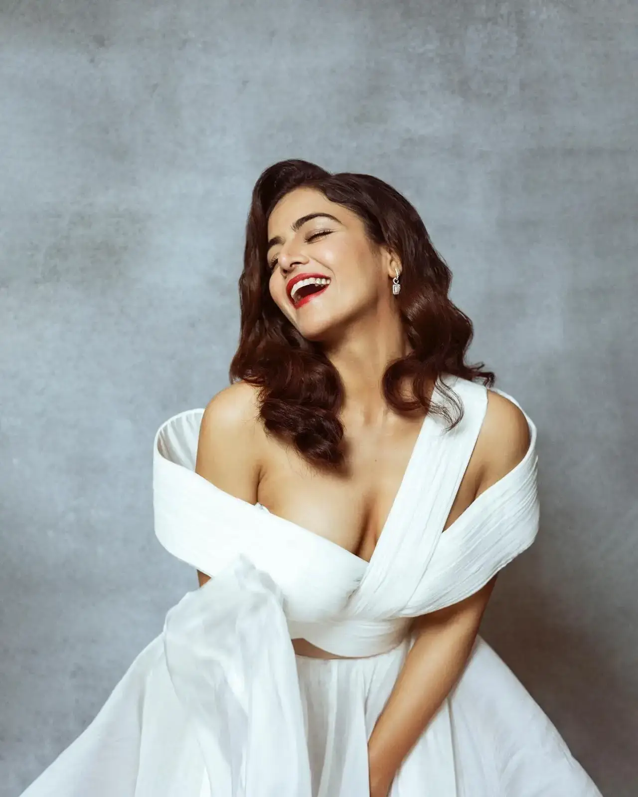 Beautiful Indian Model Wamiqa Gabbi Images in Long White Gown